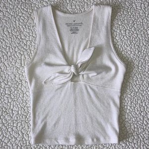 American Eagle Cream Crop Top